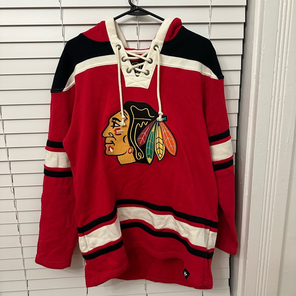 Red Blackhawks Men's Sweater